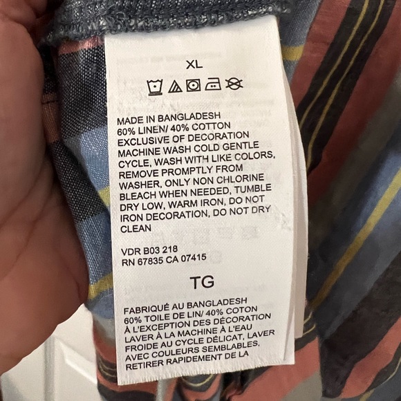 Nautica mens button up dress shirt size XL short sleeve - Picture 5 of 6